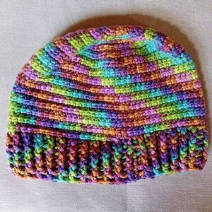 Hat New Leia Allen Hand Made crocheted warm winter Beanie Skull Cap woman's